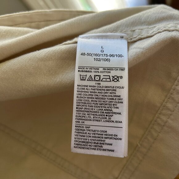 Gap Factory Cream 100% Cotton Denim Utility Jacket - L - Picture 5 of 7
